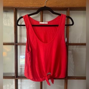 Wilfred Artizia Red Tie Crop Top